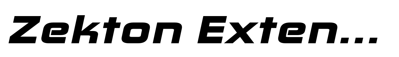 Zekton Extended Black Italic